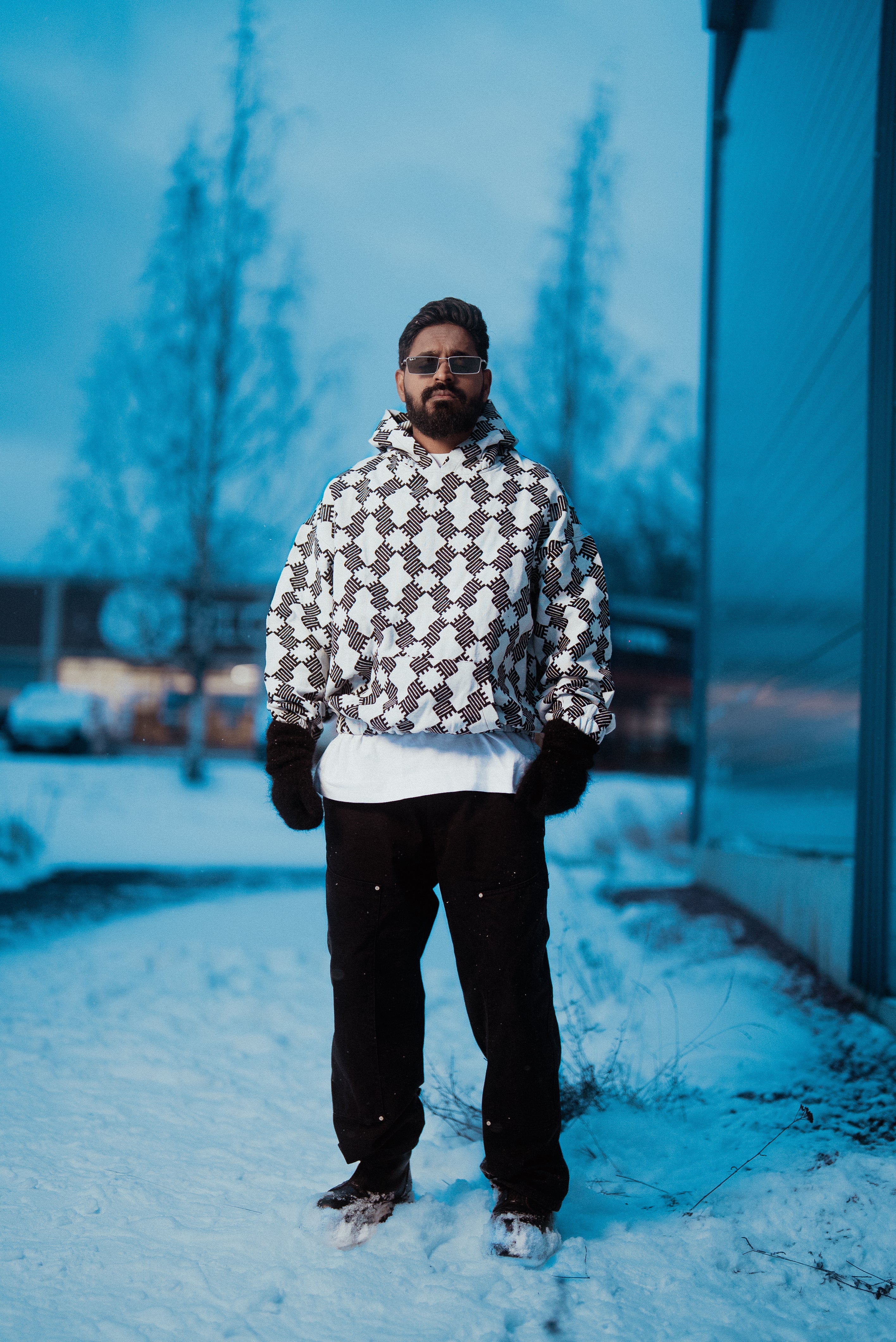 DRVN " - 10/20 " JACQUARD HOODIE - Image 3