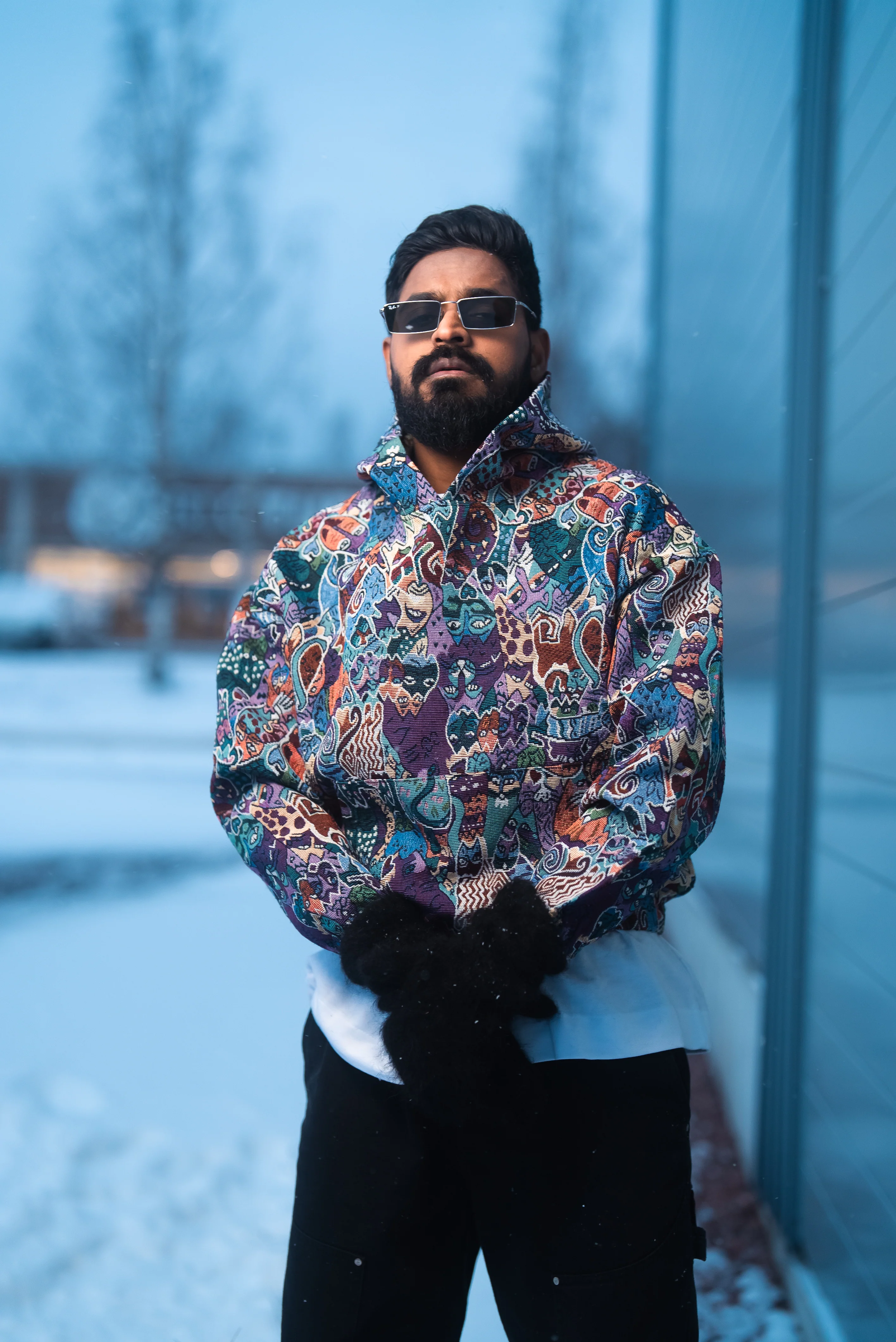 DRVN "SCRIBBLED FURY " JACQUARD HOODIE - Image 5